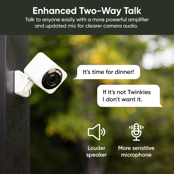 WYZE Cam v4 (Latest Model), 2.5K AI Security Camera, Indoor/Outdoor Cameras for Home Security, Baby Monitor & Pet Camera, Vibrant Color Night Vision, No Subscription Required