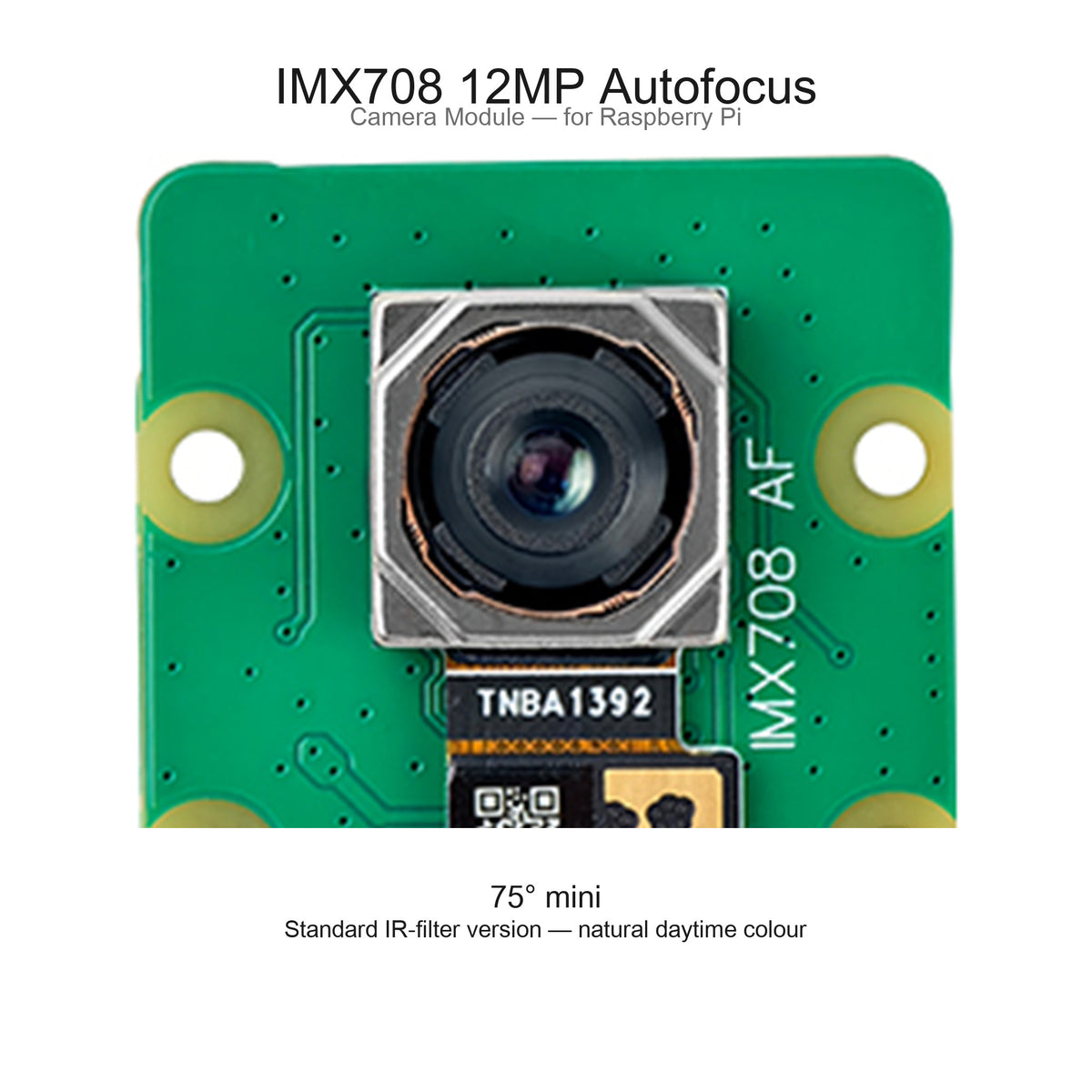 12MP IMX708 CSI Camera Module — Autofocus